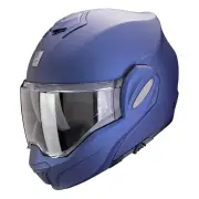 Exo-Tech Evo Pro Solid Matt Metallic Blue Modular Helmet