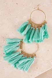 Hoop And Tassel Earrings--NAU-JP14343