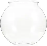 UKCOCO 1pc Plastic Fish Tank, Transparent Round Globe Fish Bowl, Small Aquarium for Goldfish, 7. 08 X 7. 08 X 6. 29 Inch, White