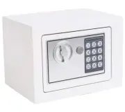 White Electronic Digital Box Safe Keypad Lock Security Home Office Cash Jewelry