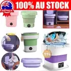 Portable Socks Underwear Mini Washing Machine Folding Tub for Camping Trave AU