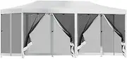 Instahut 3x6 Marquee Gazebo, Pop Up Camping Tent Wedding Gazebos Garden Shed Outdoor Party Canopy Patio Carport Car, Mesh Window Wall 2 Door Panel Carry Bag Water Resistant and UV White