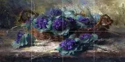 flowers sprigs basket Tile Mural Kitchen Bathroom Wall Backsplash Marble Ceramic