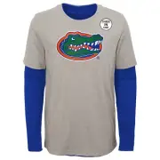 Outerstuff Florida Gators NCAA Kids (4-7) 3 in 1 Combo Tee, Royal/Grey