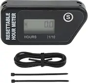 Motorcycle Digital Tach Hour Meter LCD Display Timer IP 68 Waterproof Induction Type for Gasoline Engine Garden Lawn Mowers