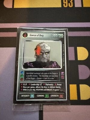 Star Trek CCG Gowron Of Borg Box Topper Foil Sealed new!