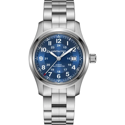 New Hamilton Khaki Field Automatic Blue Dial Men's Bracelet Watch H70605140