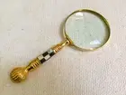 Unique Brass 10X Magnifier, Handheld Reading Magnifying Glass, Best for Reading