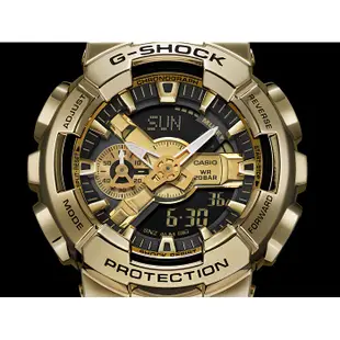 CASIO 卡西歐 G-SHOCK 黑金 GM-110G-1A9 不鏽鋼 街頭手錶