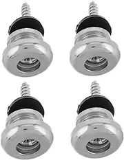 HAMPPLIES 4pcs Guitar Strap Locks for Acoustic Electric Guitars Locking Button Kit Metal Fasteners for Bass Ukulele