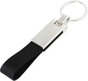 5In Solid Color High-End Luxury Black Leather Keychain for Women Men Car House Key Ring Chain Holder Jewelry Gift/435