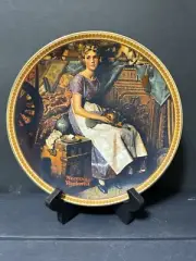 NORMAN ROCKWELL Knowles Dreaming In The Attic Plate