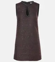 [Self-Portrait] Self-Portrait Sequined tweed minidress AU 14 black