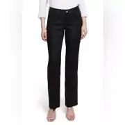 NWT NYDJ Curves 360 Wide Leg Linen Blend Pants Plus Size 28 Trouser