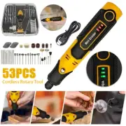 Mini Grinder Rotary Tool Polishing Drill Kit Variable Speed w/53pcs Accessories