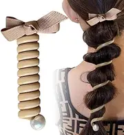 Spiral Hair Ties, Hair Rope Headband No Tangles Ponytail Holders, Elastic Waterproof Coil Hair Ties Ponytail Straps for Girls, Kids, Thick And Curly Hair