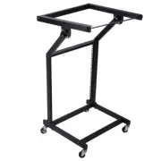 Rolling Rack Mount Mixer Case Stand Studio Equipment Cart Stage Party Club DJ