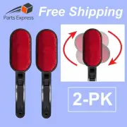 [2-PK] MAGIC Dual-Sided Lint BRUSH for Pet Hair, Lint & Dust, Semi-Auto Swivel