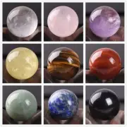 20mm Natural Stone Quartz Crystal Agate No Hole Gemstone Rock Sphere Balls Craft