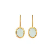 Zola Earrings in Sterling Silver with Aqua Chalcedony - Elegant Jewellery in Australia