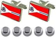 [Select Gifts] Shirt Dress Studs Suzano City Sao Paulo State Flag Cufflinks