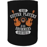 Alcohol Stubby Holder - God Made Guitar Players - Funny Novelty Birthday Gift Joke Beer Can Bottle