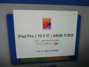 IPad Pro 10.5吋 A1709 64G 插卡版 故障機 零件機 (霞1031)