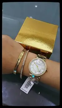 在飛比找Yahoo!奇摩拍賣優惠-[永達利鐘錶 ] MICHAEL KORS 手錶 金色晶鑽珍