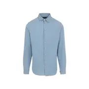 [Giorgio Armani] Giorgio Armani-Light Blue Cotton Shirt-Uomo 48 IT