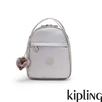 在飛比找momo購物網優惠-【KIPLING官方旗艦館】知性光澤銀灰小巧兩用手提後背包-