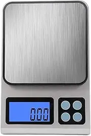 SHTFFW Household Electronic Scale Stainless Steel Wire Drawing Kitchen Scale Peeling and Clearing Food Weighing High Precision 0.1g