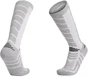 [pants & sox] Women Merino Wool Winter Skiing Sports Performance Socks White