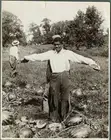 Black Worker Taking Time Out In Watermelon Patch To Pose As Scarecrow Old Photo
