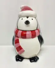 Target Home Sleddin Hill Penguin Cookie Jar 10" Tall Christmas Holiday Decor