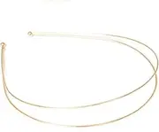 Hair Accessories - Bride Plain Double Round Wire Alice/Tiara Band. Available in Gilt Gold and Silver colour. (Gold)
