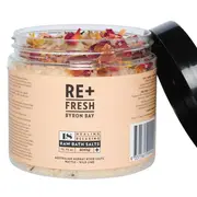 Re+Fresh Byron Bay Healing Relaxing Raw Bath Salts (Murray River Salts Wattle & Wild Lime) 400g