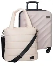 Geoffrey Beene Puffer Hardside 2pc Luggage Set