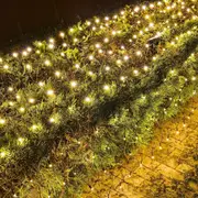 200LED 3X2m Net Lights Christmas Decorations 8 Modes Waterproof Plug in for Bush Fence Wall Garden Xmas Indoors Outdoors (Warm White)