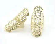 Filigree Adjustable Ring Raw brass (19mm 9US inner size) 2662