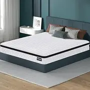 [ALFORDSON] 17cm Euro Top Mattress Single Size, Natalie Series, Pressure Relief Hypoallergenic Memory Foam with Bonnell Spring System, Medium Firm