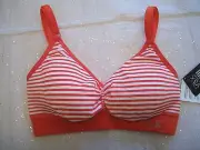VICTORIAS SECRET ORANGE & WHITE VSX CAMI SPORT BRA X~SMALL NWT SEAMLESSLY SEXY