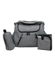 [Gr8x] Zoe Snowflake Grey Baby Bag
