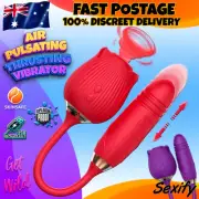 Thrusting Sucking Vibrator Suction Stimulator G Spot Dildo Clit Women Sex Toy