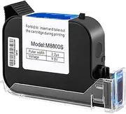 Handheld Inkjet Printer Cartridge 12.7mm Fast Drying Water-Proof Solvent Black Ink 1/2/3/5PC for Text Barcode Date Time, etc(2PCS)