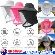 Anti Mosquito Insect Net Hat Fly Bee-Bug Outdoor Fishing Head Protector Mesh AUS