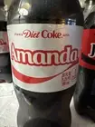 Share a Coke with Amanda 2025 Personalized Gift Coca~Cola Bottle 20oz Diet