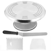 Cake Stand Aluminum Cake Revolving Turnable 12'' Stand Cake Decoration with I