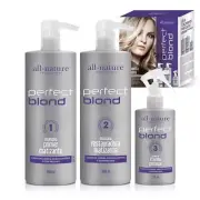 Perfect Blond Bleached Gray Hair Tinting Protection Kit 3 Prod. - All Nature