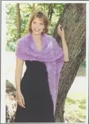 Plymouth Yarns Knitting Pattern #P247 Easy Beginner Rectangular Shawl w/ eyelash