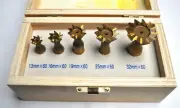HSS Dovetail Milling Cutters 60° - Set of 5 (TiN Coated)